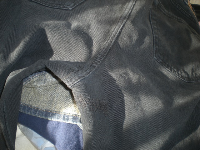 Mended jeans